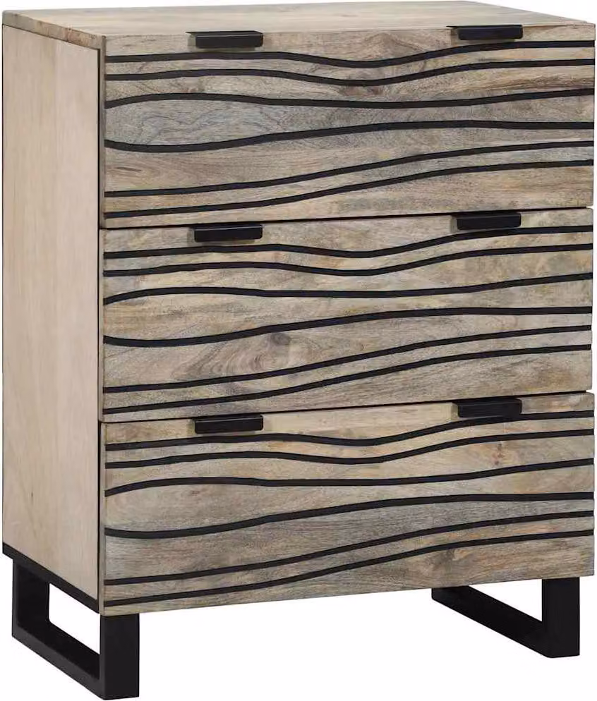 Credenza Bianco 60 x 33.5 x 75 cm Legno massello di mango
