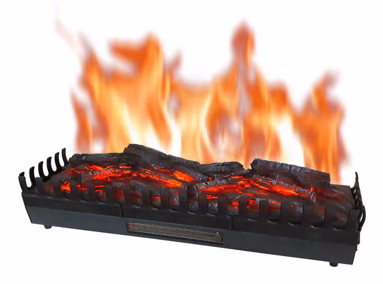 CHEMIN'ARTE - Focolare a ceppi ardenti 3XL 110 cm con effetto fiamme LED, riscaldamento regolabile