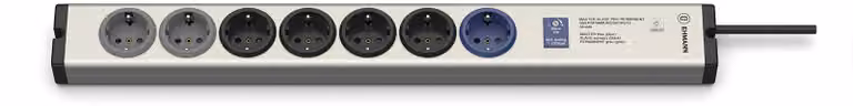 EHMANN 0615x00078001 Presa multipla master/slave in alluminio (anodizzato), nero, con contatto di protezione