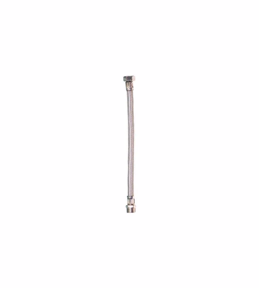 IDRO-BRIC Flessibile 50 cm Cromato in Acciaio Inox per Impianti Idraulici