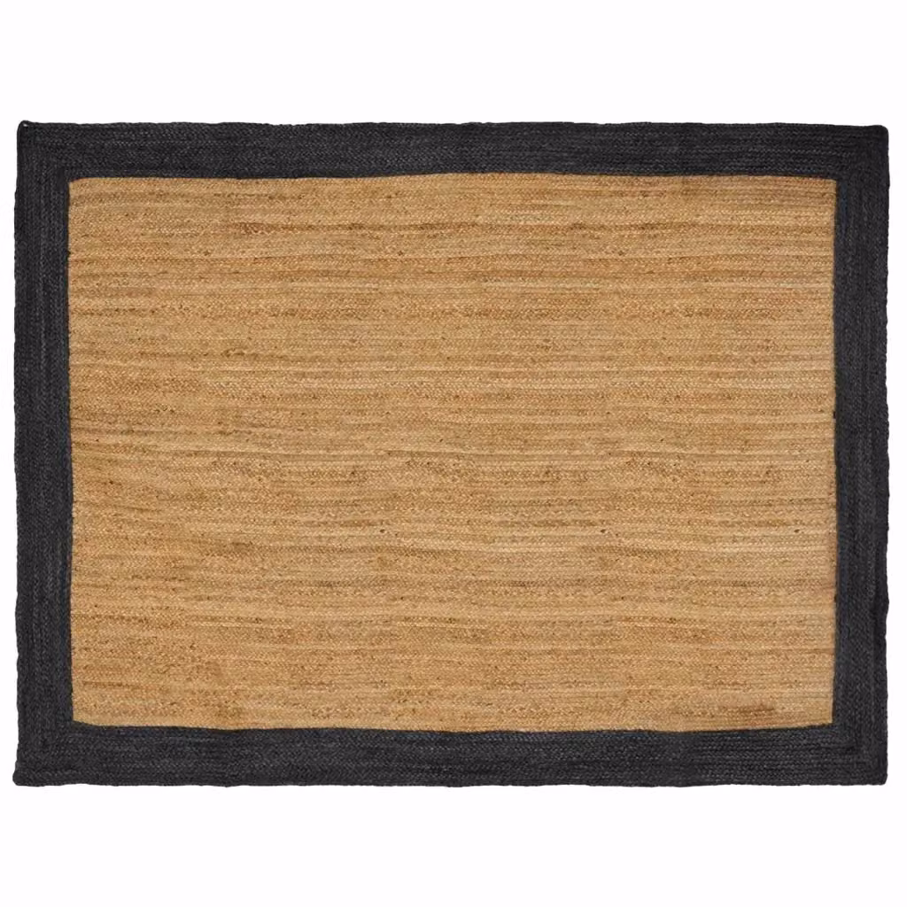 Tappeto rettangolare in juta moderno lavabile Grigio, L: 160 cm x P: 230 cm – 2