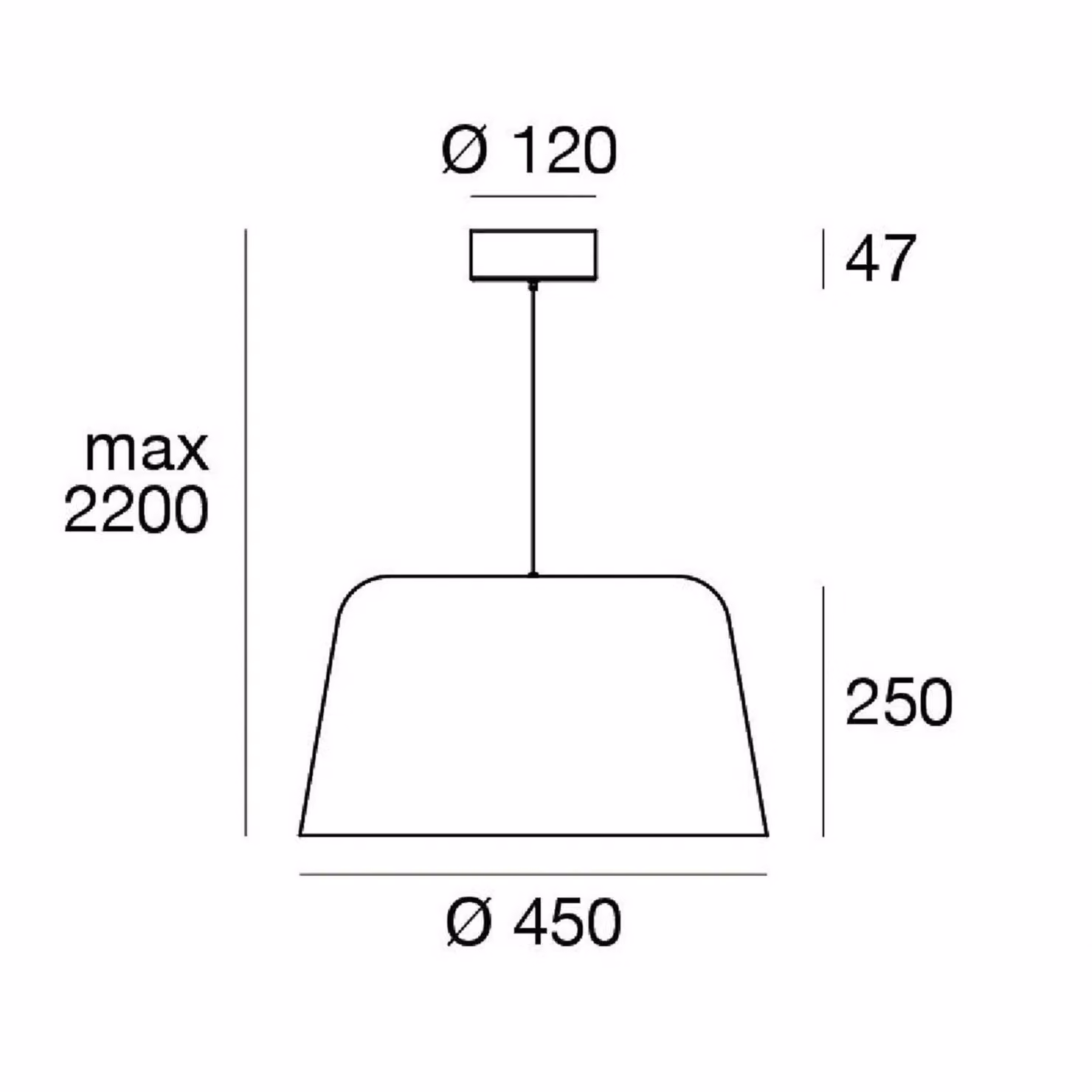 Linea Light Lampada LED a sospensione Delfi_P, nera, Ø 45 cm, metallo dimmerabile, Nero, Soggiorno / Sala da pranzo, Alluminio, Moderno