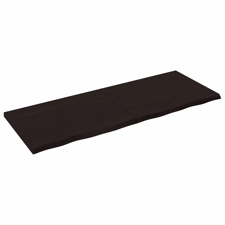 Piano Tavolo in Rovere Massello con Bordo Naturale vidaXL, Marrone, L: 160 cm, P: 60 cm, H: 3,8 cm