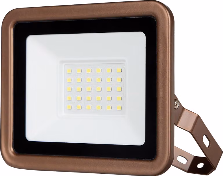 REV Proiettore LED Eco+, 20W, 6500K, 1700lm, bianco freddo, IP65, bronzo