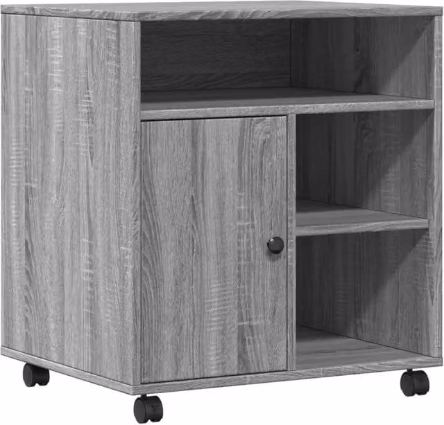 Supporto per Stampante con Ruote Grigio Sonoma L: 60 cm, P: 50 cm, H: 67 cm CFW1511721