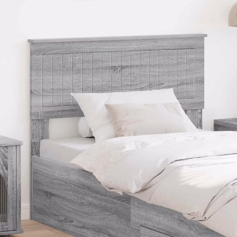 Testiera per letto moderna vidaXL in legno ingegnerizzato grigio Sonoma