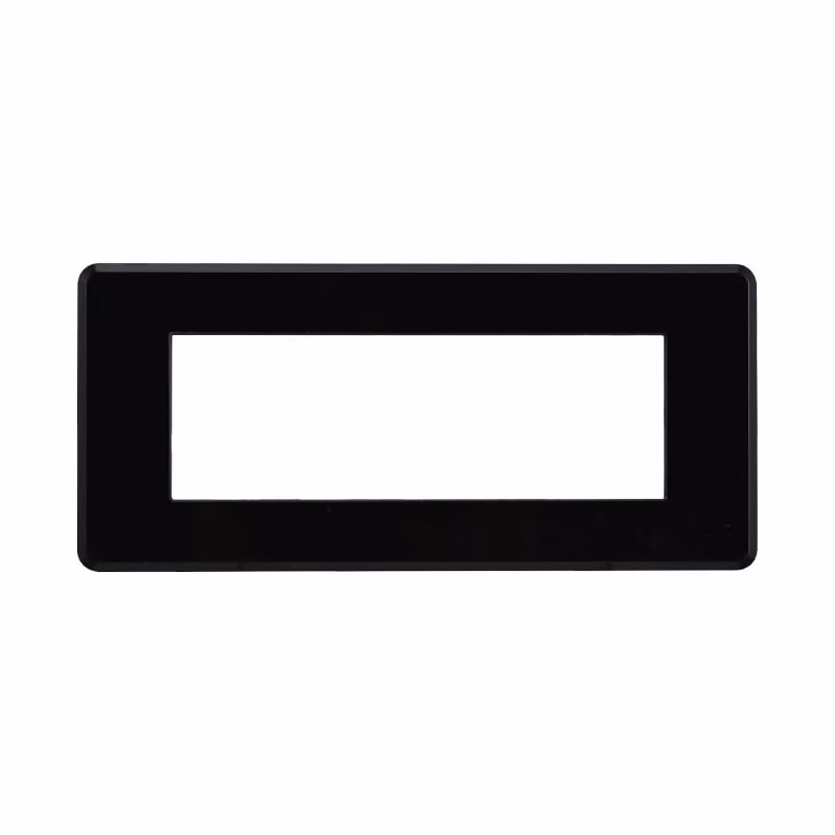 ETTROIT AN87602 Placca Slim Sottile 6P Serie Moon Colore Nero Compatibile Con Bticino Axolute Air