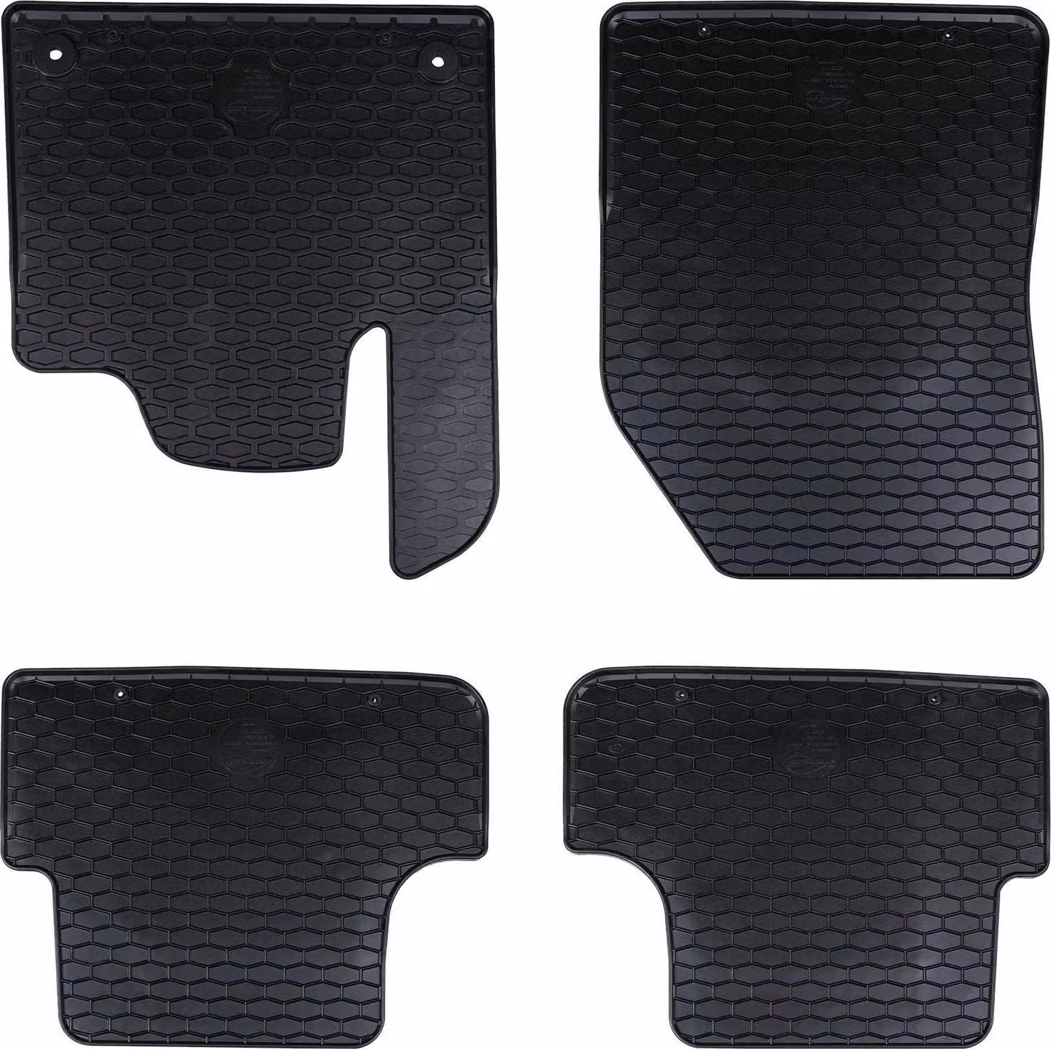 Tappetino per Auto 4 pcs Nero Gomma