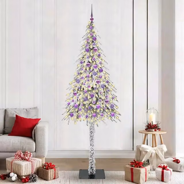 Albero di Natale con 300 LED Bianco 210 cm PE e Acciaio 3396248