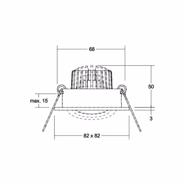 BRUMBERG Faretto da incasso Tirrel-S Scatola di connessione DALI, Tirrel S, dimmerabile, Alluminio / Grigio / Zincato, Soggiorno / Sala da pranzo, Alluminio, Downlight