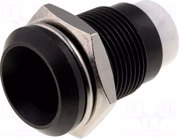 1 portalampada per LED da 8 mm con diffusore opaco SMD1, 129 portalampada, metallo, con superficie concava