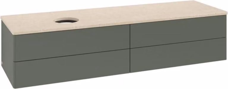 V&B Mobiletto senza struttura frontale - illuminazione Antao 160x50cm, WBP botti., lea gre. m Lac