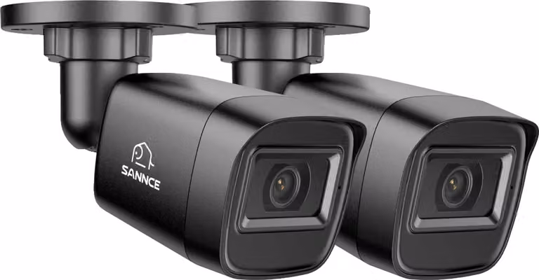 Telecamere di sicurezza SANNCE, qualità video HD 1080P, visione notturna fino a 20 metri, 2 pezzi