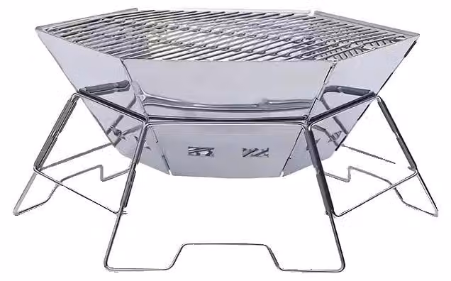 Griglia per barbecue, in acciaio inossidabile, portatile e leggera, griglia per barbecue