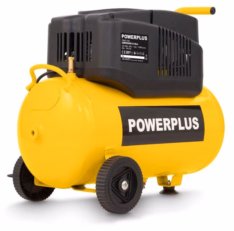 Compressore d'aria Powerplus, 1200W, giallo, taglia unica / Spina EU, 220V, giallo, taglia unica