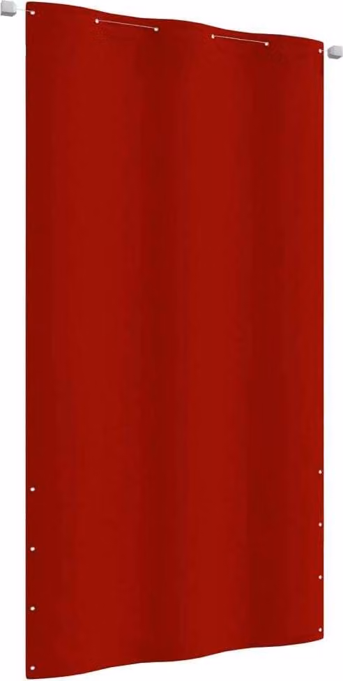 The Living Store Schermo privacy per balcone rosso 120x240 cm Tessuto Oxford