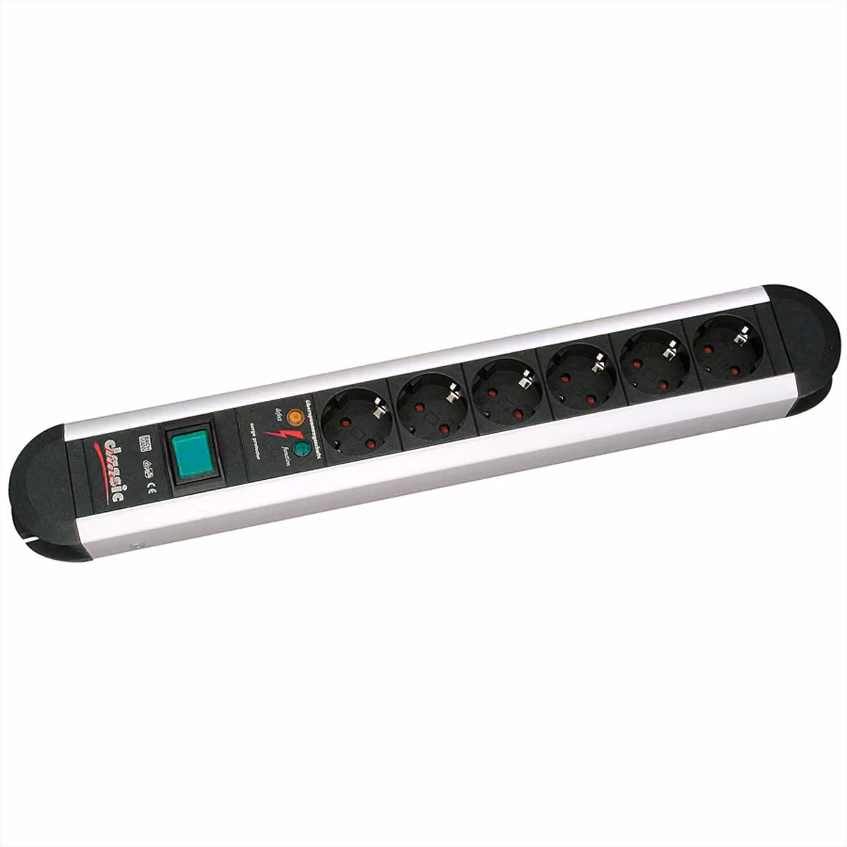 BACHMANN PRIMO CLASSIC ALU Ciabatta elettrica a 6 prese, con