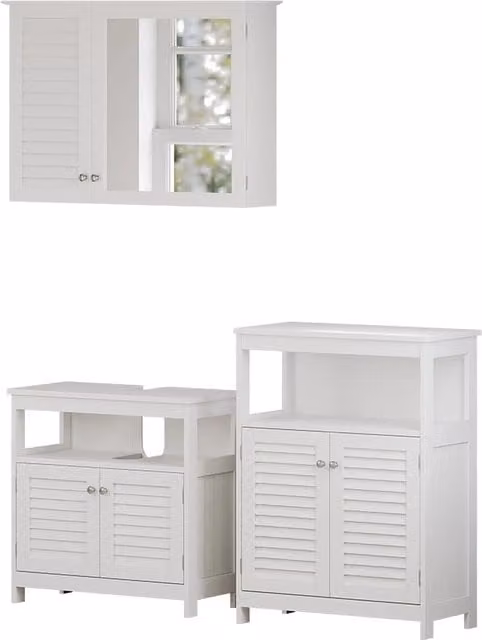 Set di mobili da bagno Riad Bianco 3 pezzi Vicco