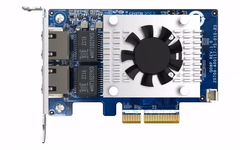 Scheda di rete QNAP QXG-10G2TB con adattatore Ethernet PCIe 10GbE – 2