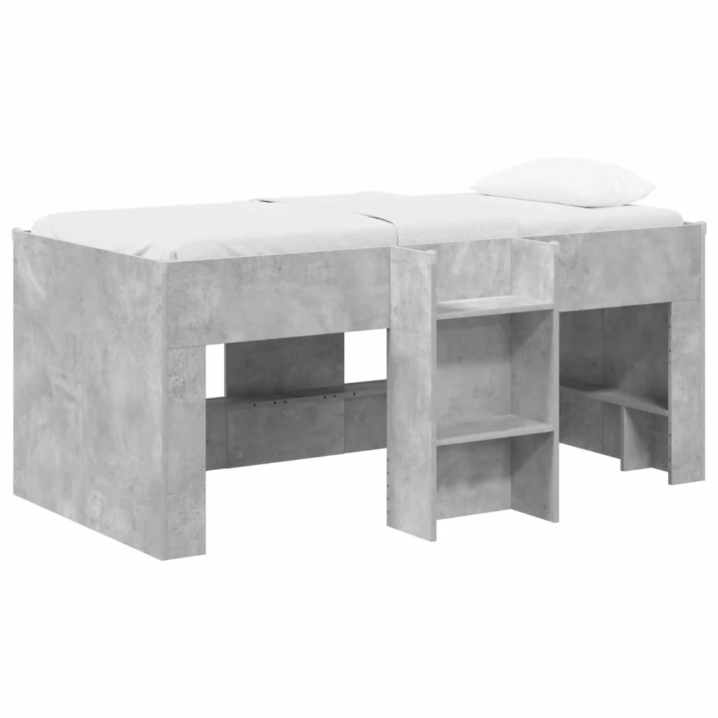 Letto alto singolo per bambini vidaXL in legno ingegnerizzato grigio, L/P/H: 160 x 80 x 163 cm – 2