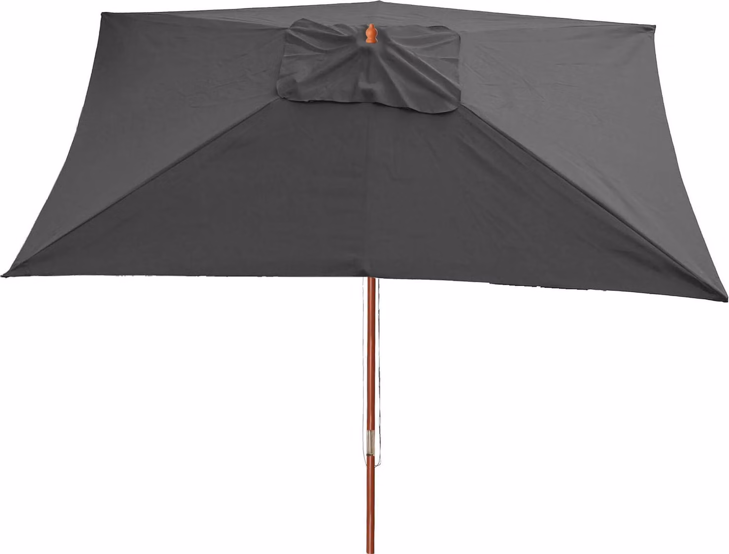 Ombrellone Lissabon, ombrellone da giardino e da mercato, 3x4 m, poliestere/legno, 6 kg ~ antracite