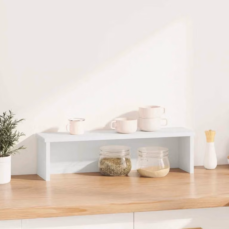 vidaXL Scaffale da Cucina Impilabile Bianco 60x15x16 cm in Truciolato