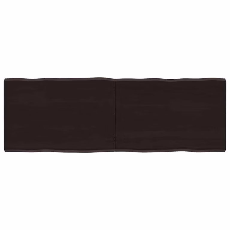 Piano Tavolo in Rovere con Bordo Naturale vidaXL, Marrone, L 140 cm x P 50 cm x H 2-4 cm