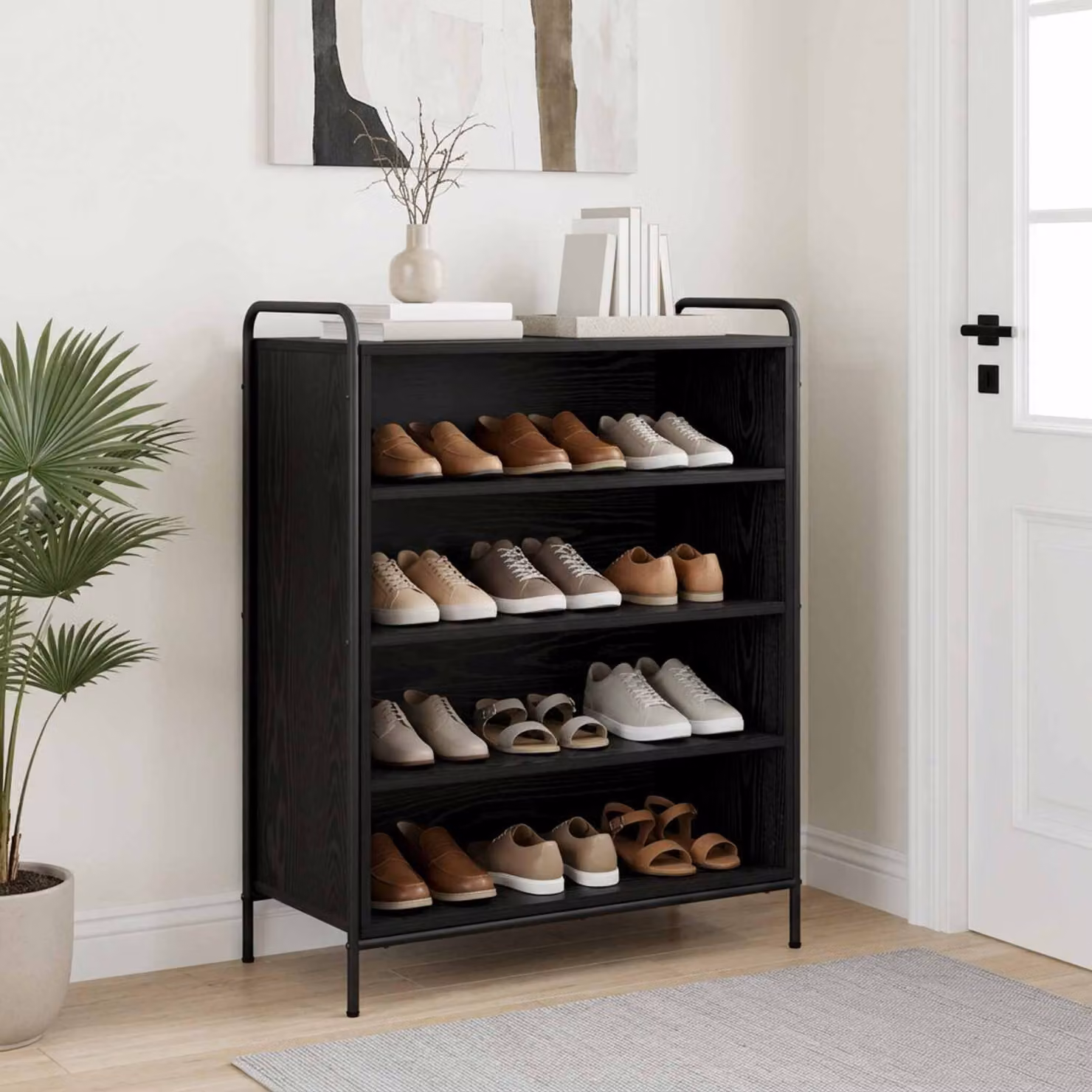 vidaXL Mobile per scarpe 76 x 36,5 x 93 cm Legno ingegnerizzato