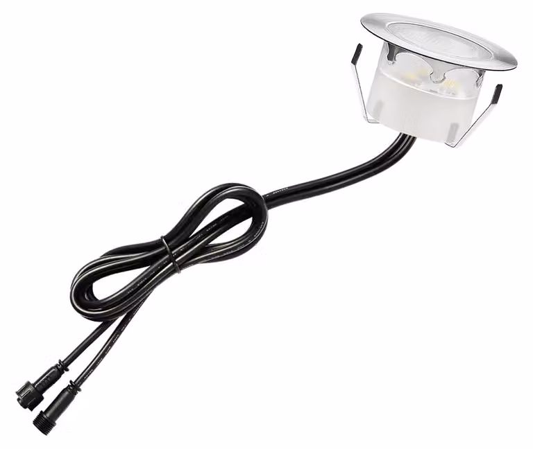 Faretti LED RGB da incasso - 12 lumen - 4,5x4,5x2,6 cm - Metallo e plastica