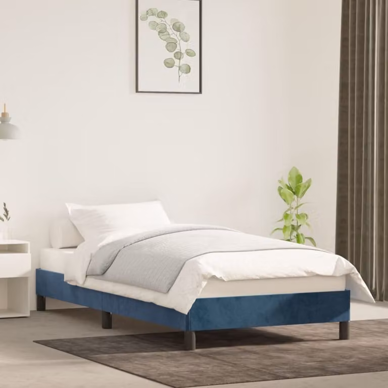 The Living Store rete blu scuro 90x200 cm in velluto