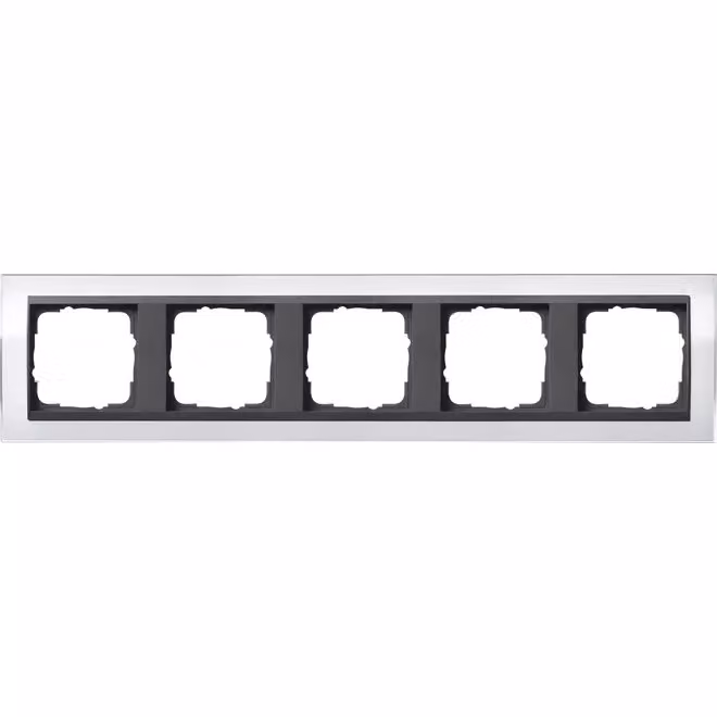 Gira 0215728 Cornice di copertura a 5 moduli per Gira Event Bianco Trasparente antracite