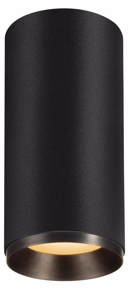 NUMINOS Plafoniera LED a taglio di fase per interni SLV Dimensioni: 10 x 21,3 cm, Colore: nero/nero, Temperatura colore: 2700 Kelvin, Angolo di emissione: 24 gradi