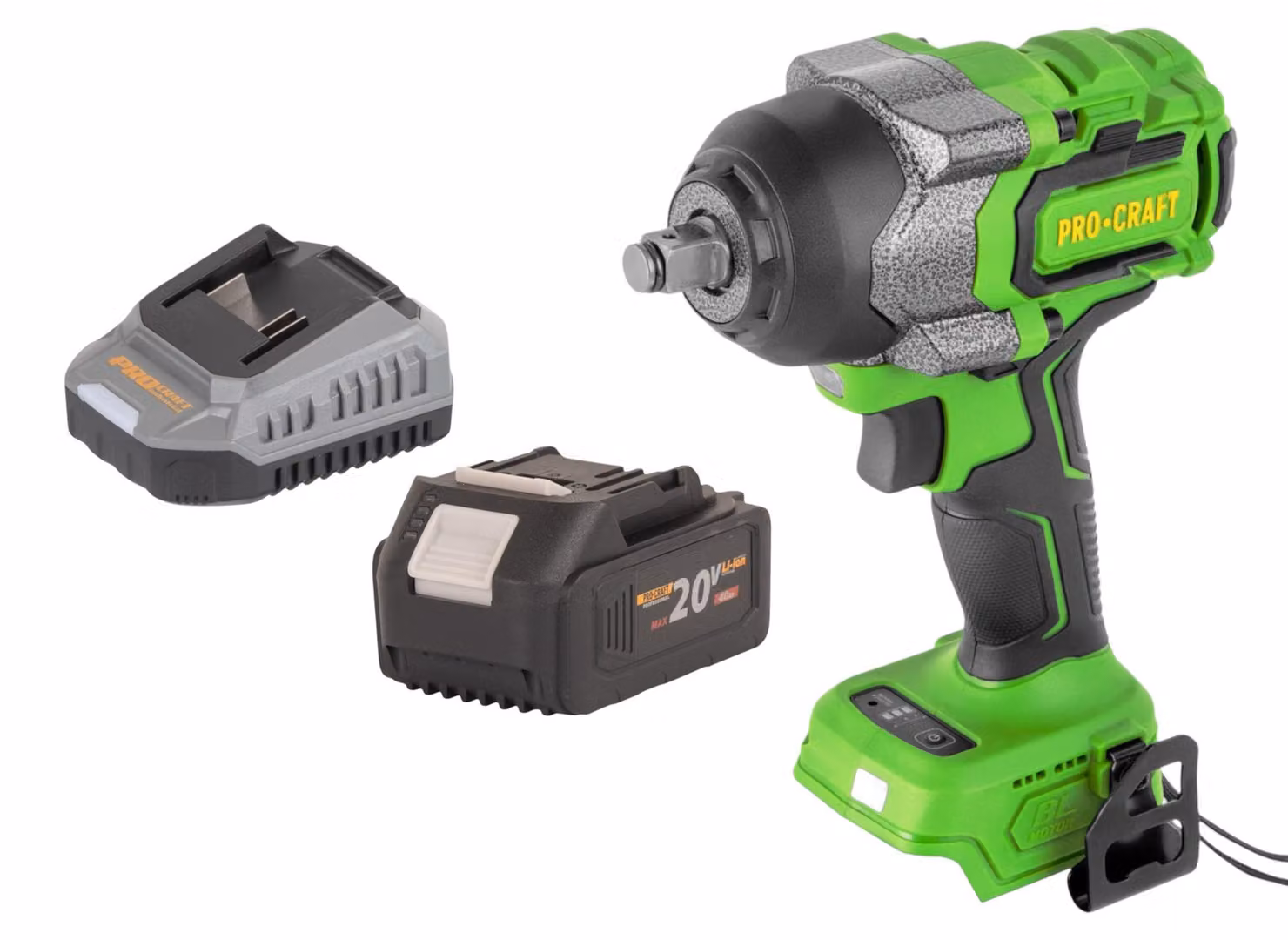 Avvitatore a batteria Procraft PWA36bb 20 V 850 Nm 1/2" Brushless + 1x batteria 4,0 Ah + caricabatteria