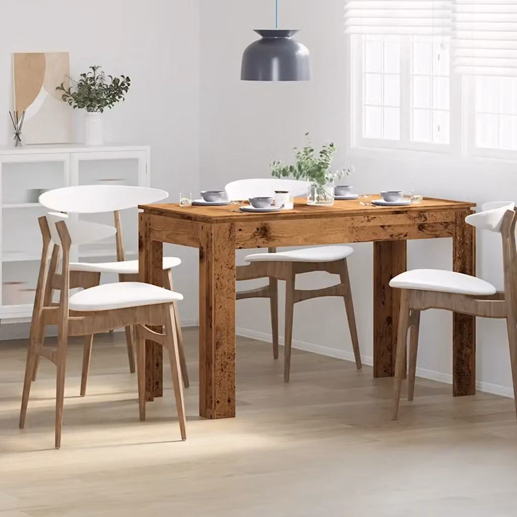 Tavolo da pranzo e da cucina rettangolare in legno color marrone con finitura opaca L/P/H: 120 x 60 x 76 cm – 2