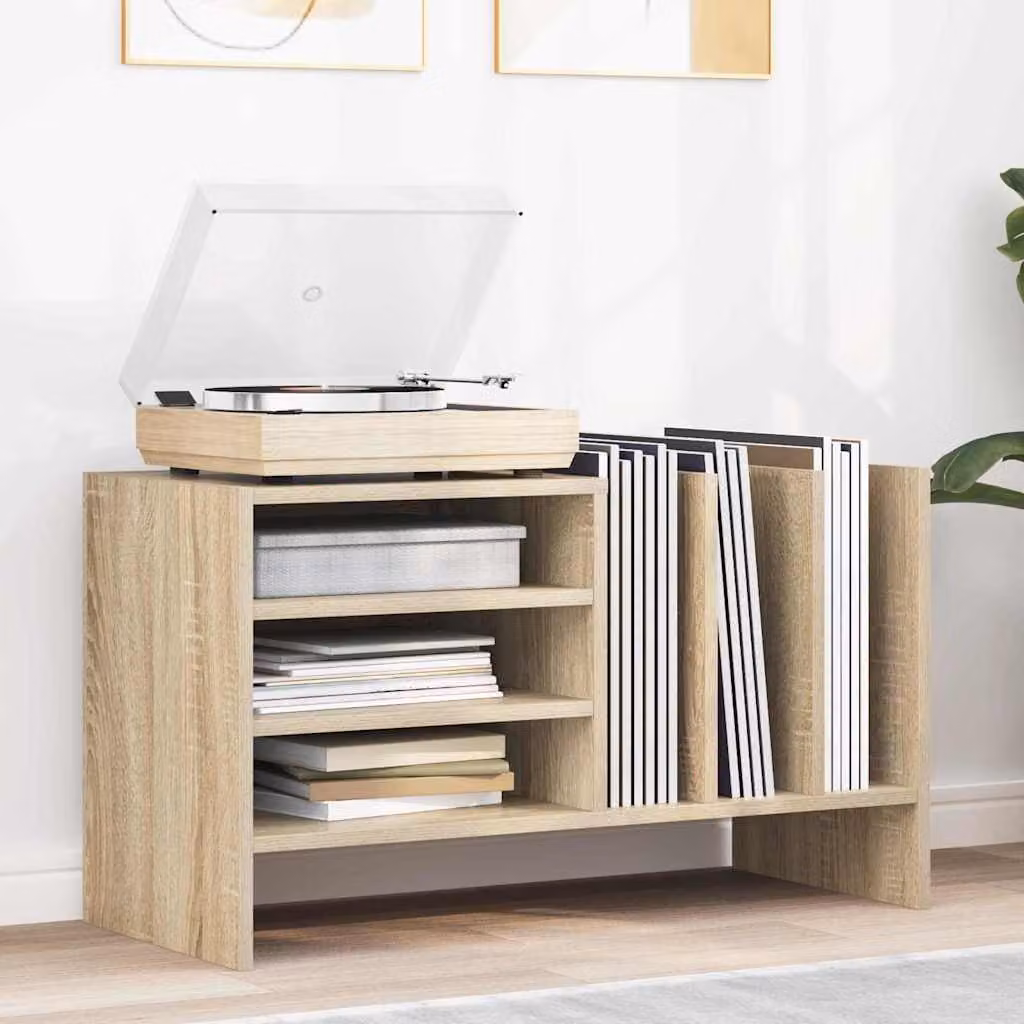 vidaXL Mobile porta vinili Rovere Sonoma marrone L: 78.5 cm, P: 35 cm, H: 45 cm