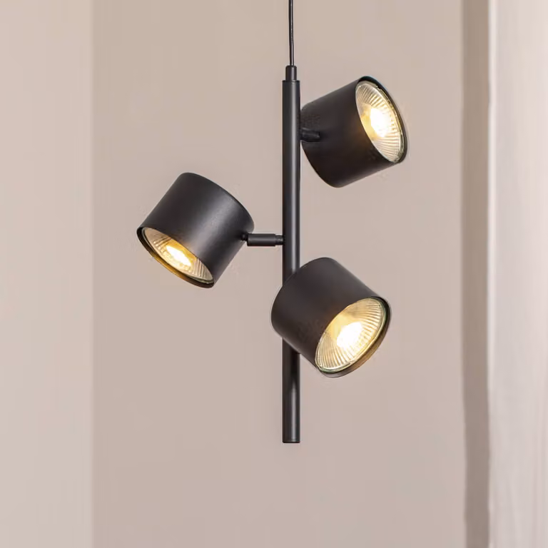 Lampada a sospensione 1047E ALDEX, dimmerabile, Nero, Soggiorno / Sala da pranzo, Metallo, Moderno, Lampada a sospensione
