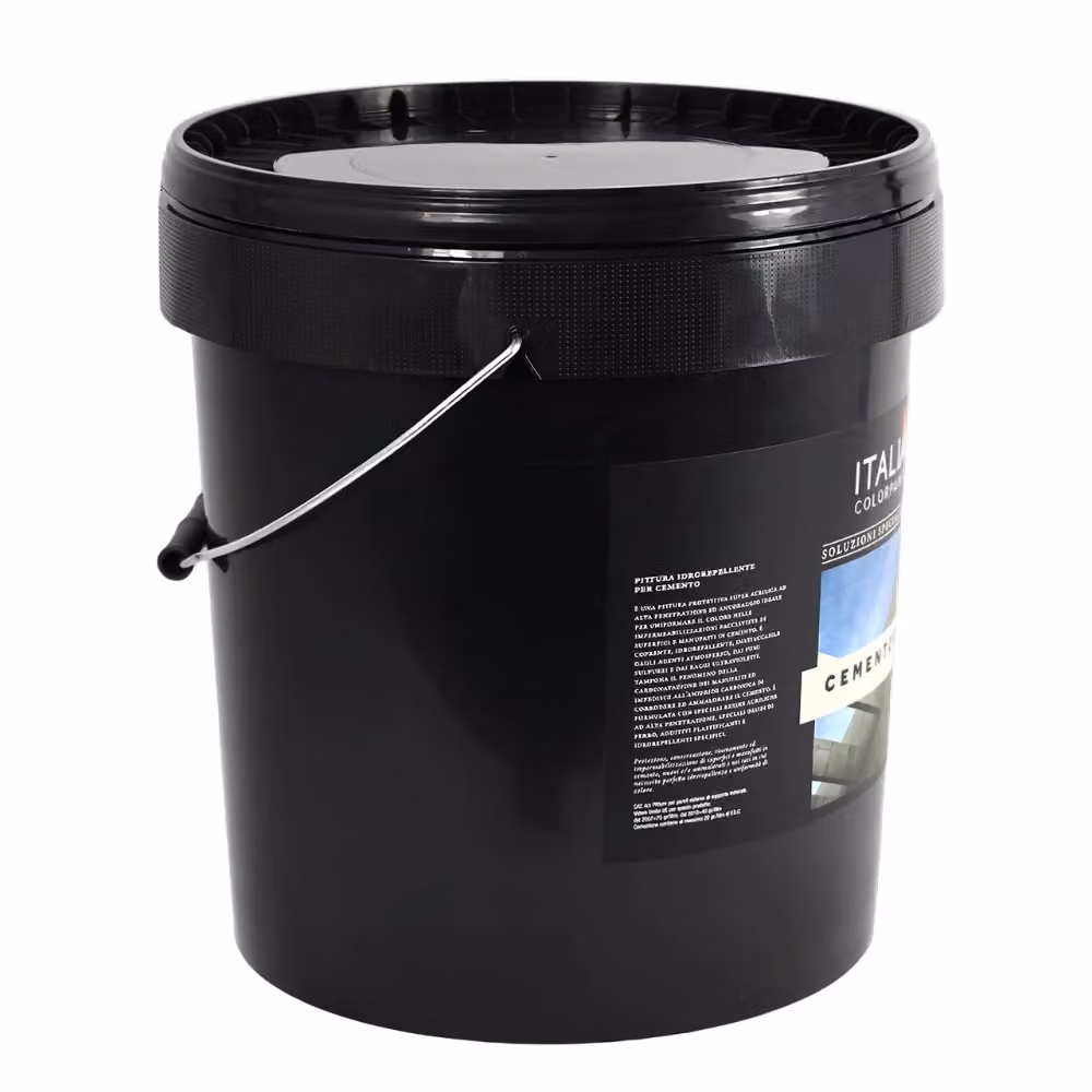 Pittura idrorepellente anticarbonatazione Italia Colorpaint grigio opaco per superfici in cemento, 14 l – 2