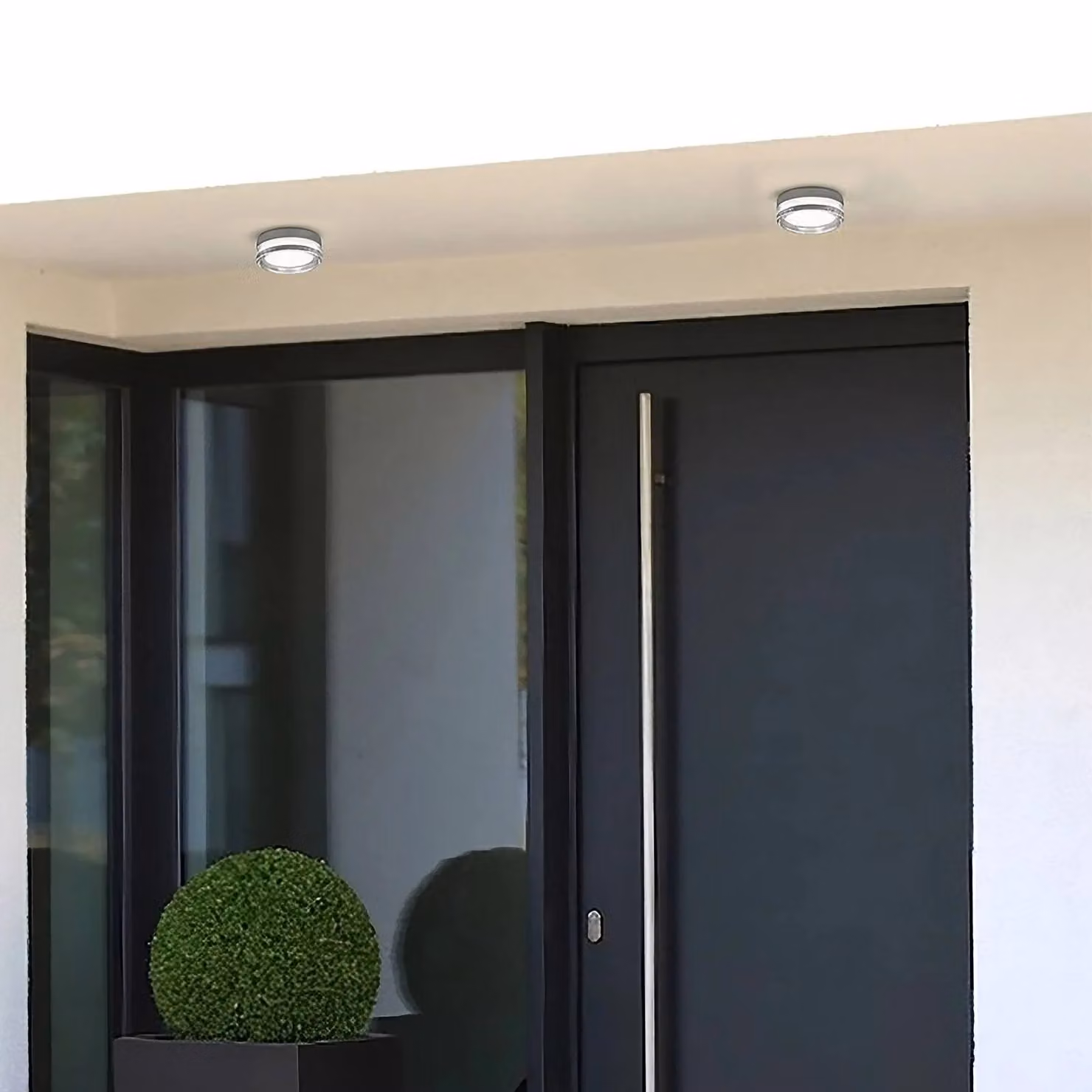 CMD Applique da esterni 9054, Nero, Bagno, Alluminio, Moderno, Applique da esterni