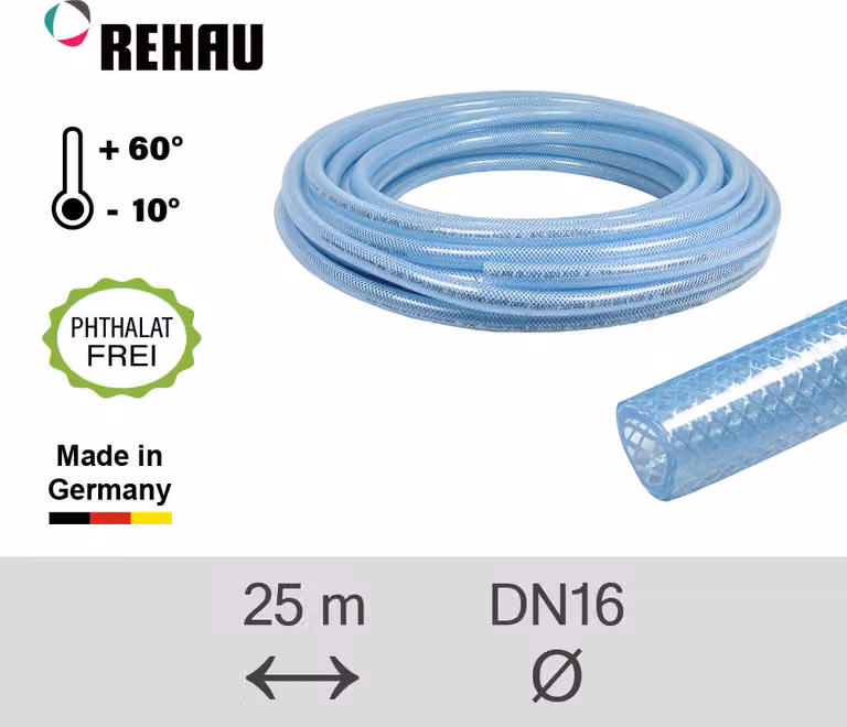 Tubo industriale REHAU Raufilam-E 16,2/3,7 - 25 m