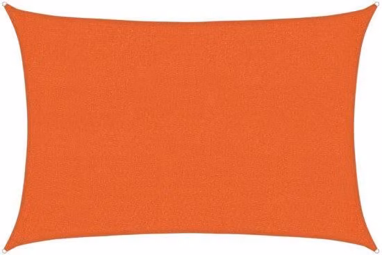 Telo ombreggiante rettangolare - Telo protettivo 2,5x4 m - 160 g/m² HDPE - traspirante e resistente ai raggi UV - Arancione