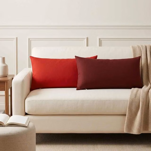 Cuscino con cuscino HEERLEN 12 pz Rosso Vino Tessuto 925602