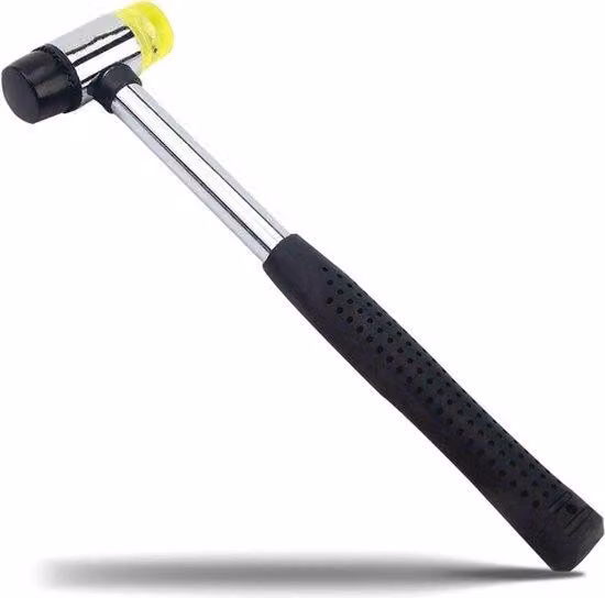 Martello in gomma da 25 mm per pelle, legno, gioielli, plastica – impugnatura in gomma antiscivolo, metodo di martellatura in nylon