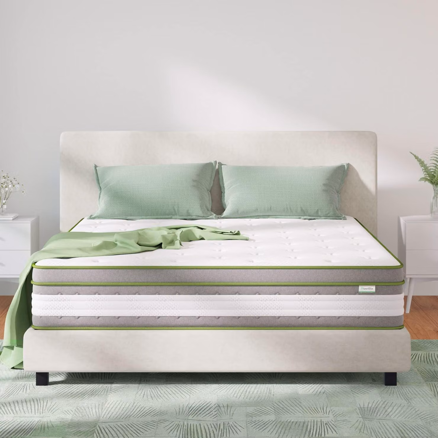 Materasso a molle insacchettate Novilla, dimensioni 120x200 cm, altezza 27 cm, grado di rigidità H3, Öko-Tex