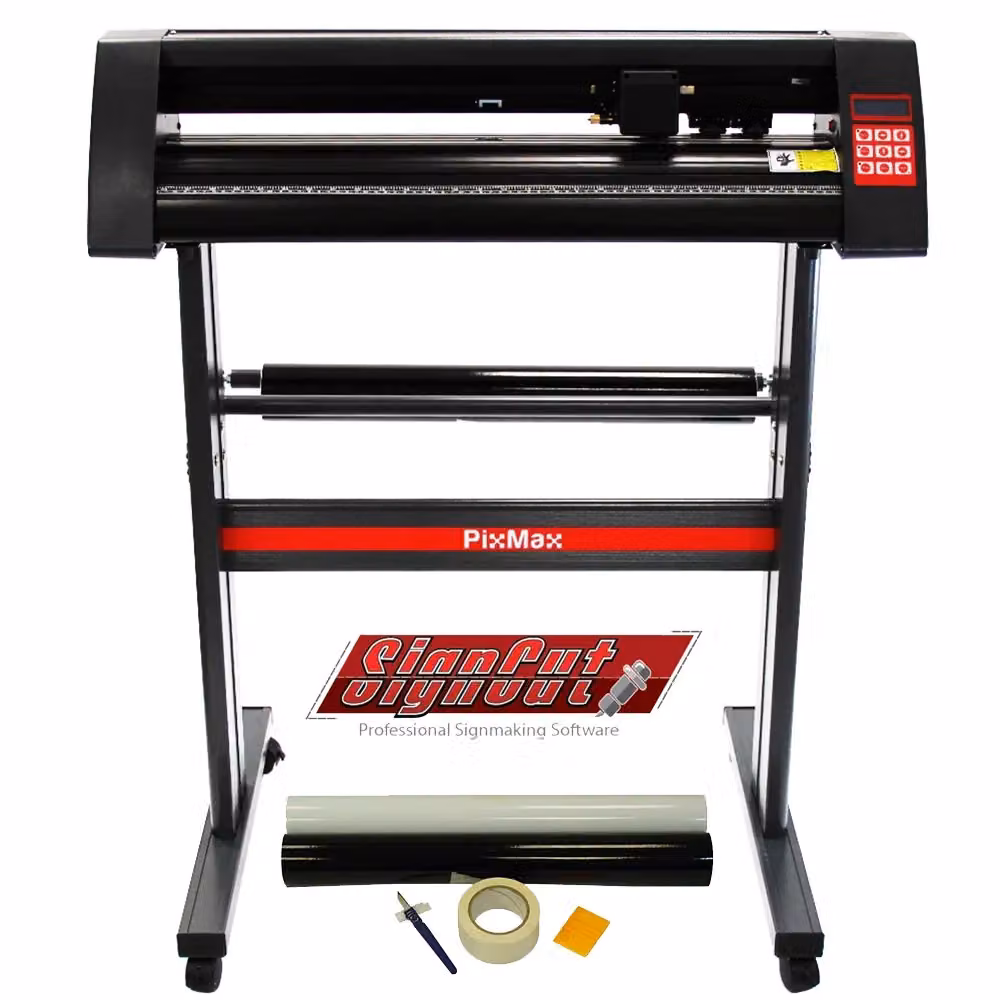 Plotter da taglio per vinile PixMax da 72 cm con software SignCut Pro e pacchetto per weeding in alluminio bianco e nero – 2