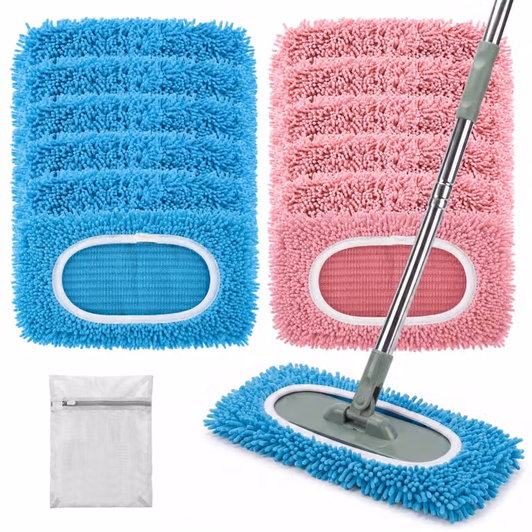 12 rivestimenti in microfibra per mop Swiffer, riutilizzabili