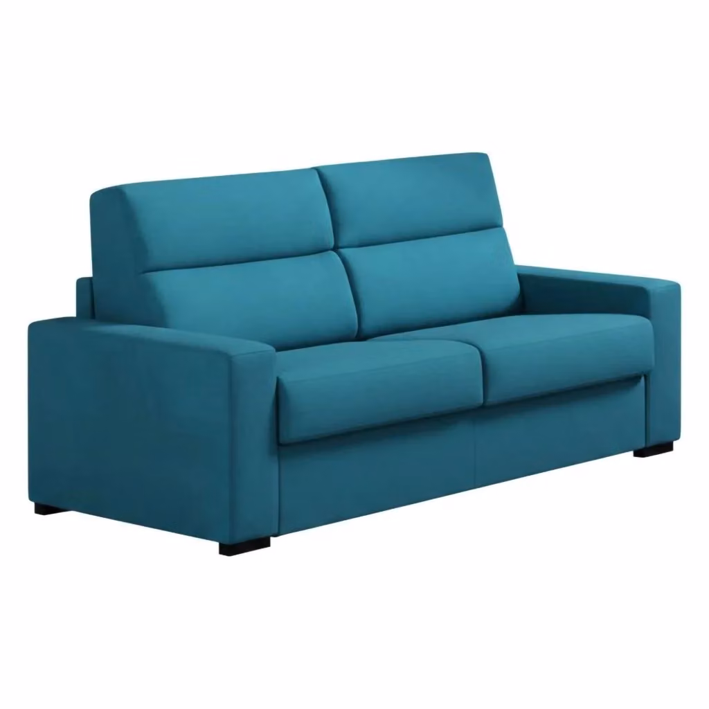 Divano Letto 3 Posti Quindici DMORA Made in Italy, Azzurro, L: 220 cm, P: 95 cm – 2