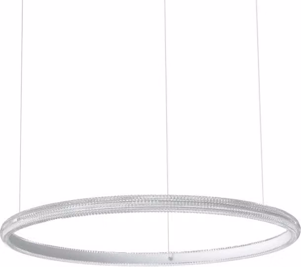 Lampada a Sospensione LED Ideal Lux Miracle Bianco e Trasparente con Luce Calda 3000K, Dimmerabile e Regolabile in Altezza – 1
