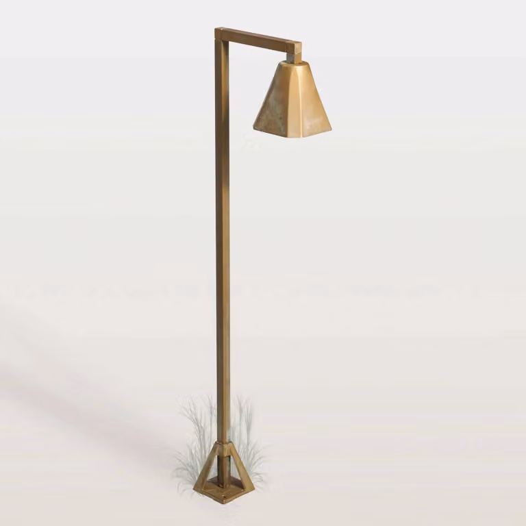 Moretti Luce Lampione a LED Silva Frame, 80 x 19 cm, ottone anticato Frame, Bronzo / Ottone antico, Ottone, Campagna / Rustiche
