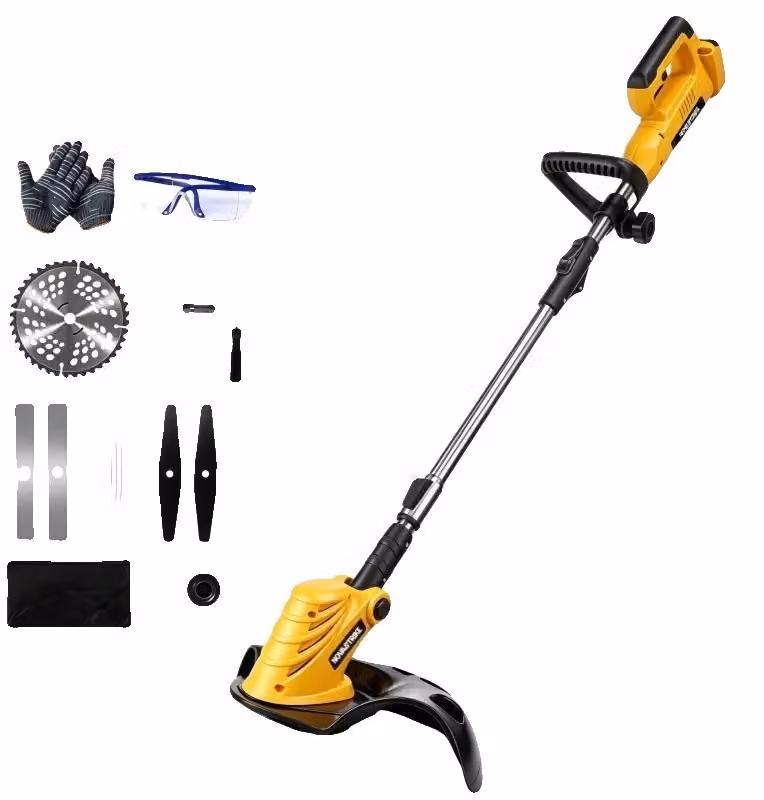 Tagliasiepi, motore brushless, manico telescopico, GIALLO, senza spina
