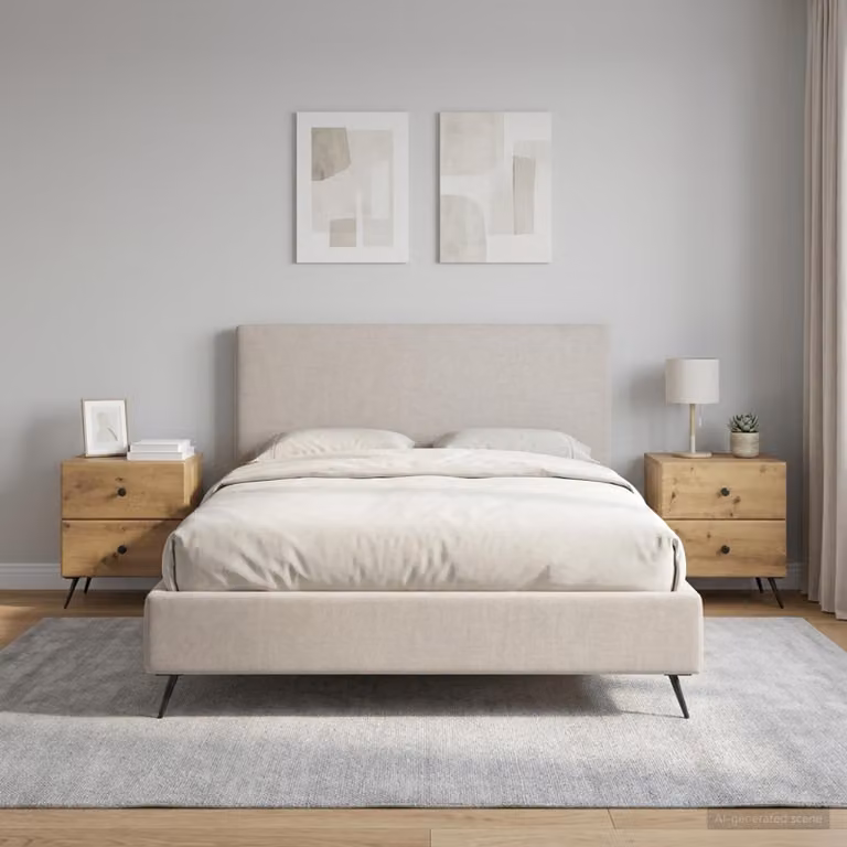Set di 2 Armadi da Notte vidaXL in Rovere Marrone, Design Moderno, L 43 cm x P 34,5 cm x H 47,5 cm
